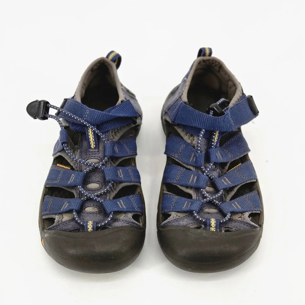 KEEN Big Kids Newport H2 Waterproof Hiking Sandals Blue Gargoyle Size 4 4Y VGUC